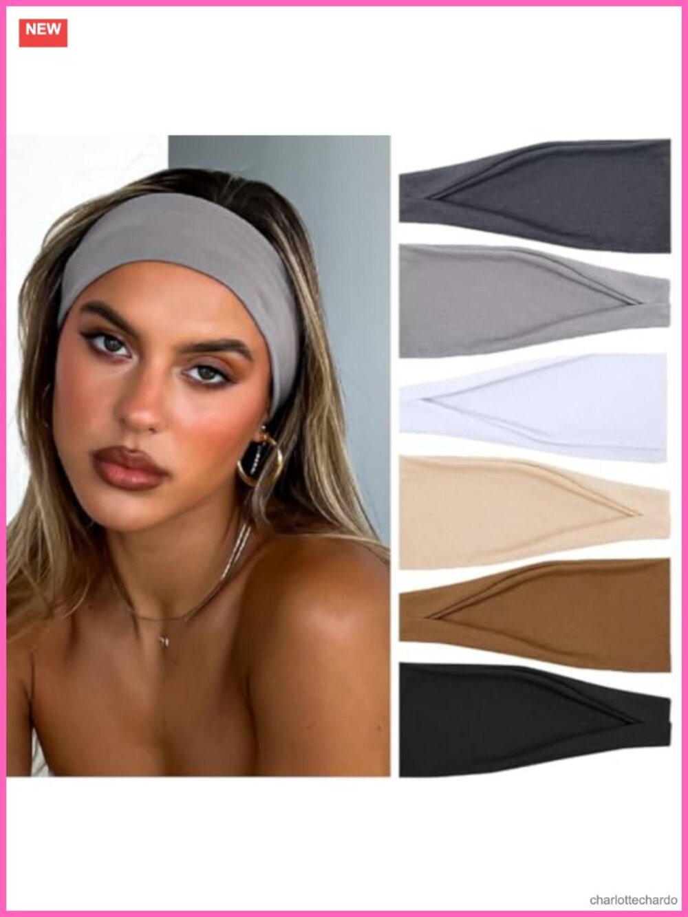 Thick Stretchy Cloth Headbands Non Slip Sweat Absorbent for Yoga Workout